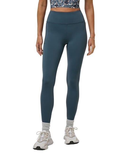 Travis Mathew Blue Moveknit Bonded Pocket Leggings