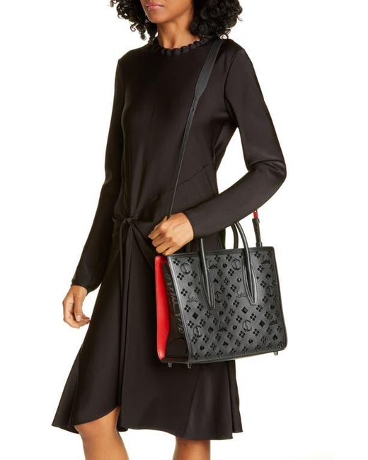 Christian Louboutin Black Medium Paloma Studded Leather Satchel