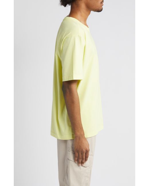 BP. Yellow Easy Crewneck Short Sleeve T-shirt for men