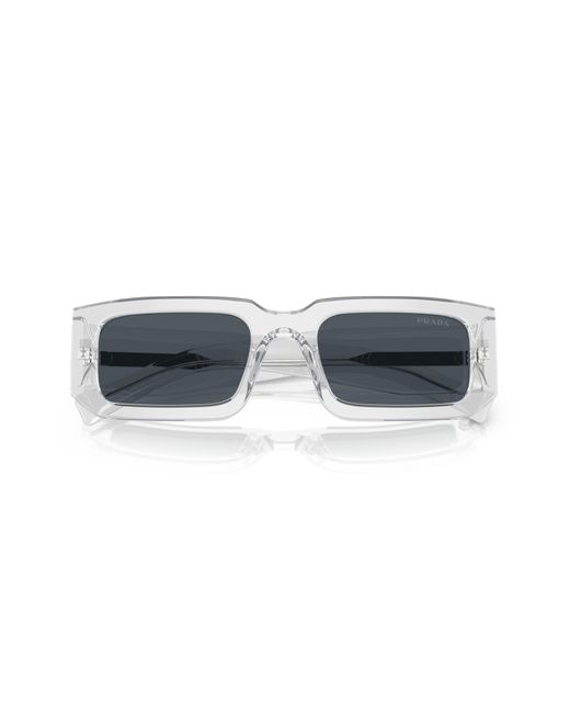 Prada Blue 53mm Rectangular Sunglasses