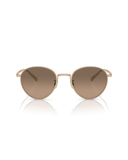 Oliver Peoples Metallic 49mm Small Polarized Phantos Sunglasses for men