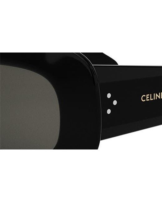 Céline Black 53Mm 3Dots Rectangular Sunglasses