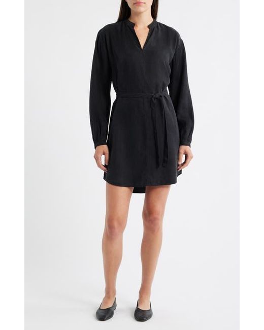 Bella Dahl Black Long Sleeve Belted Minidress