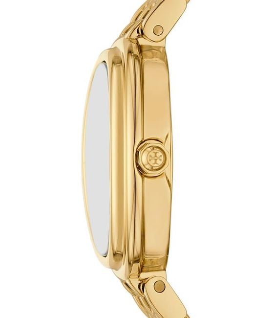 Tory Burch Metallic Oval Watch, One Size