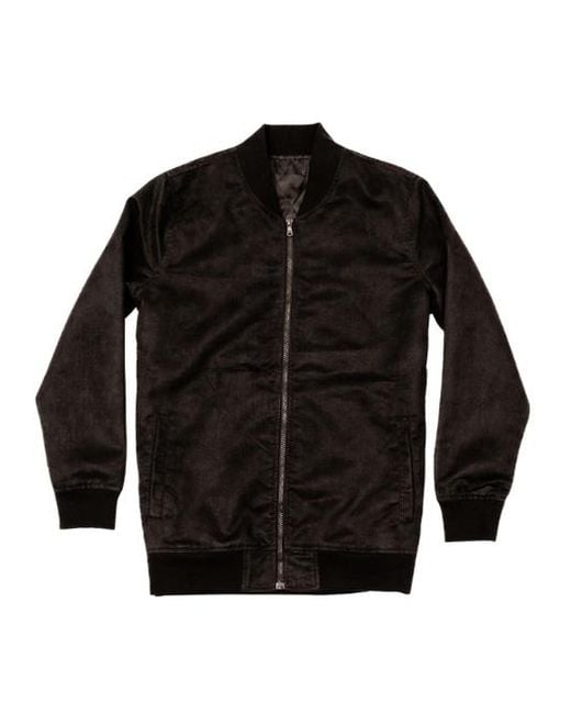 Dapper Boi Black Microfiber Suede Bomber Jacket for men
