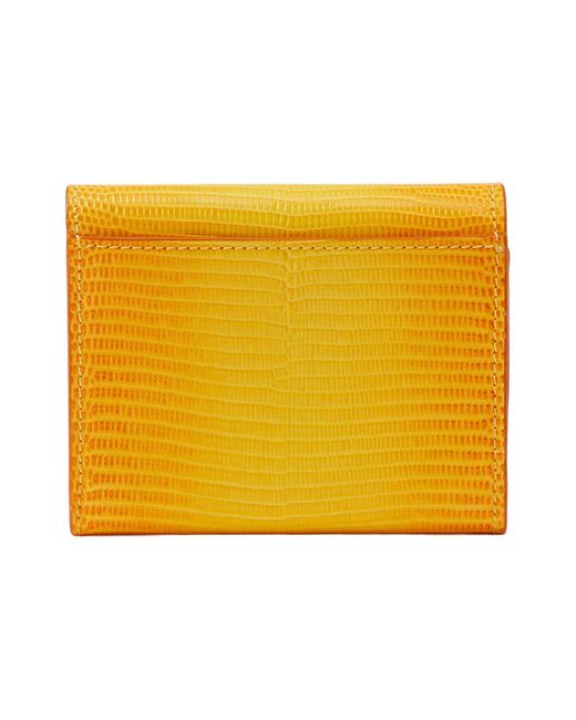 Burberry Tb Monogram Snakeskin Embossed Wallet in Yellow | Lyst