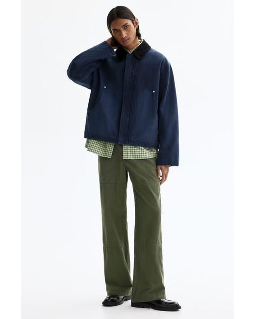 H&M Blue Short Workwear Jacket for men