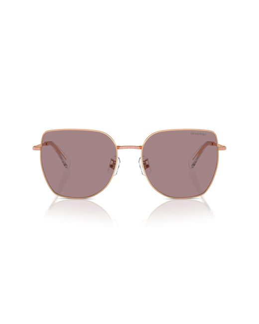 Swarovski Pink 59mm Irregular Sunglasses for men