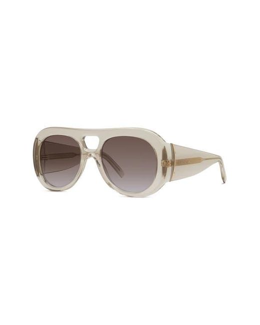 Givenchy Gray Bold 53Mm Gradient Round Sunglasses