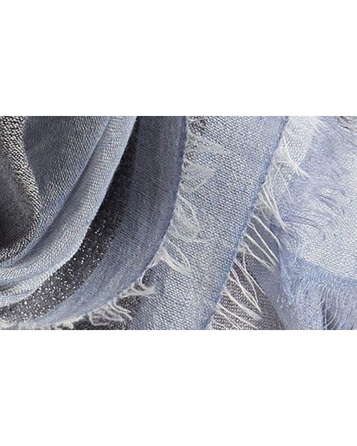 Jane Carr Blue The Solitaire Metallic Long Scarf