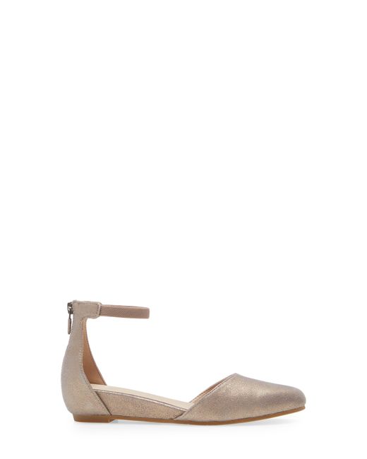 Eileen Fisher Ingle Ankle Strap Flat in White | Lyst