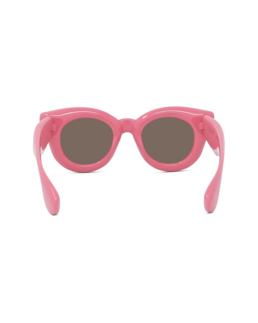 Loewe Pink Inflated Pantos 46mm Small Round Sunglasses