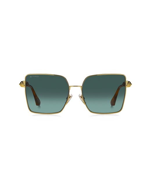 Etro Green 59Mm Geometric Square Sunglasses
