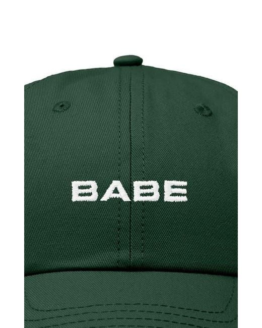 Alix Green Babe Embroidered Cap