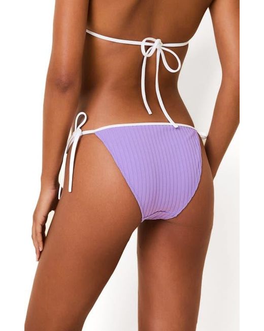 Solid & Striped Blue Iris Rib Bikini Bottoms