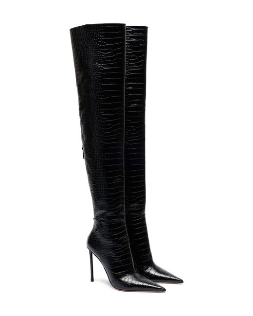 Tom Ford Black Vertigo Pointed Toe Over The Knee Boot
