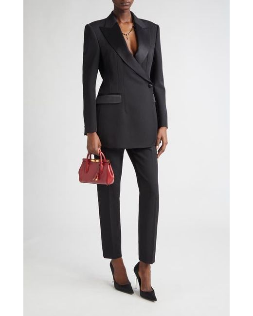 Dolce & Gabbana Black Double Breasted Gabardine Tuxedo Jacket