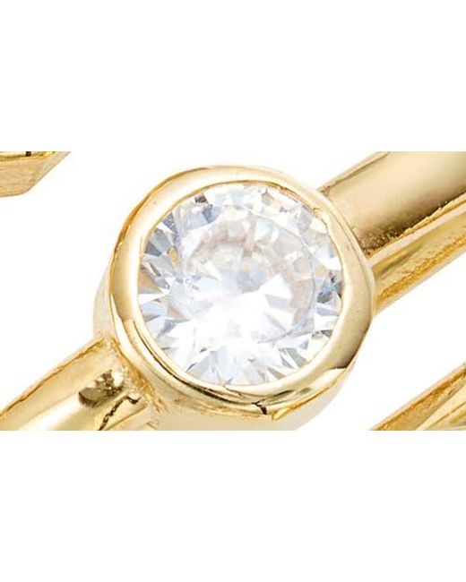 SHYMI Metallic Cubic Zirconia Bezel Wrap Ring