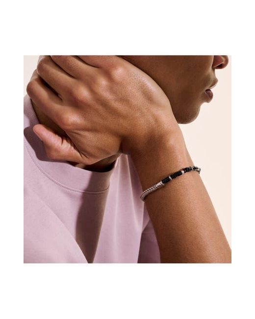 John Hardy Metallic Hesishi Chain & Stone Bracelet for men