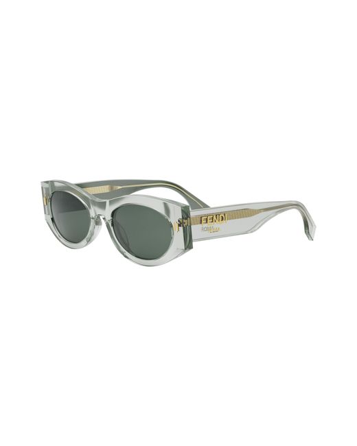 Fendi Green Roma 52mm Oval Sunglasses