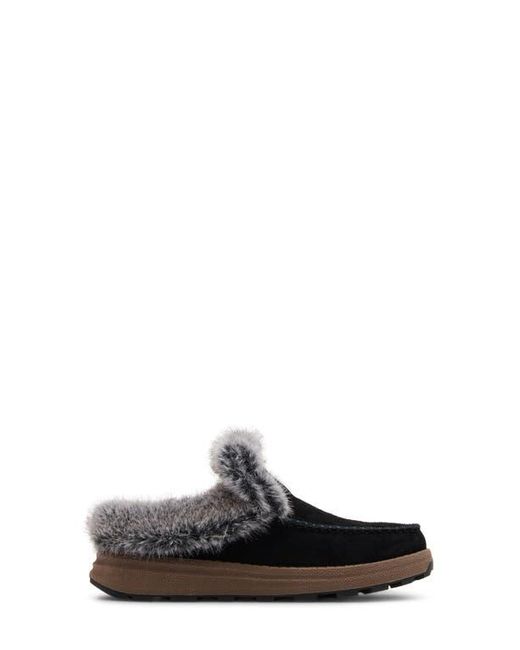 Blondo Black Victor Waterproof Faux Fur Slipper