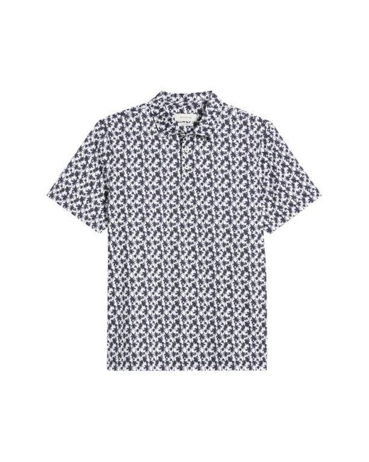 Bugatchi Blue Victor Ooohcotton Palm Tree Print Polo for men
