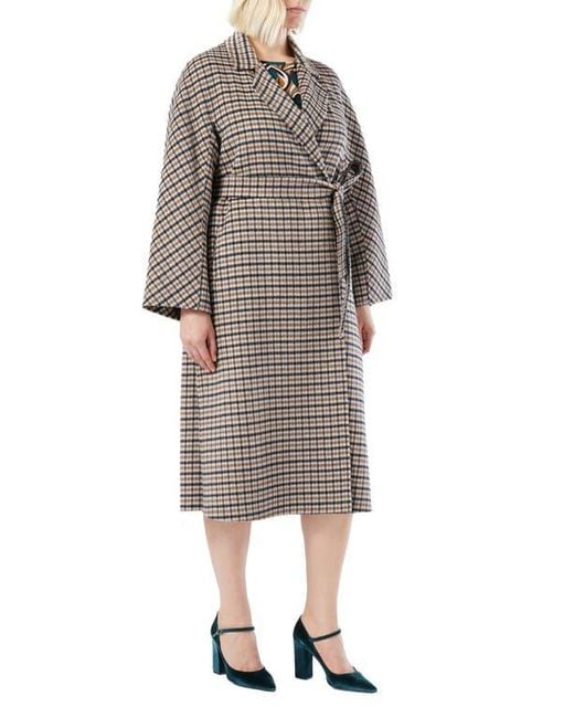 Marina Rinaldi Women's Deremi Check Wool Mohair Blend Coat