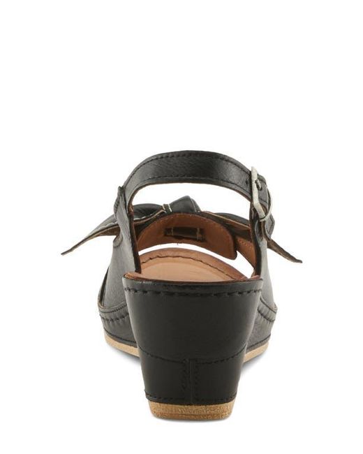 Spring Step Black Chassidy Wedge Sandal
