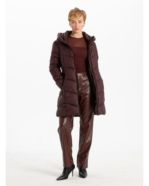 Point Zero Brown Classic Long Puffer Design