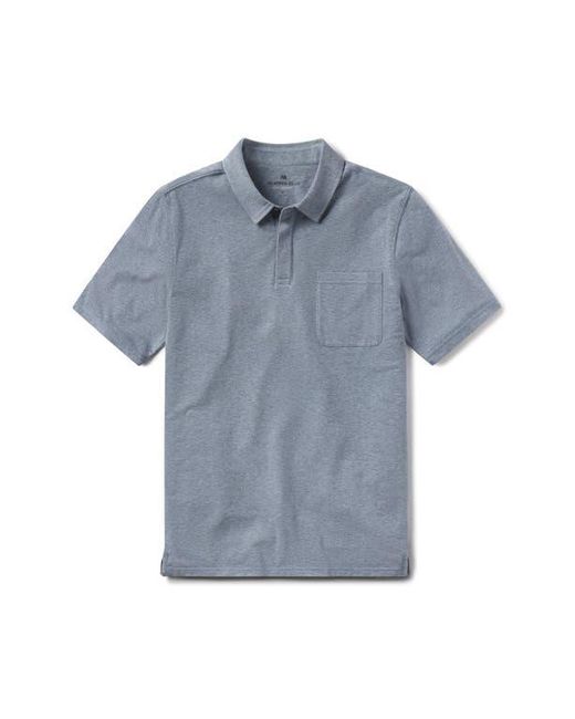 The Normal Brand Blue Active Puremeso Everyday Pocket Polo for men