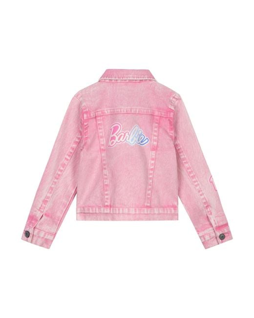 Barbie Pink Glitter Denim Jacket