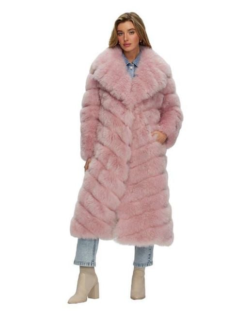 Gorski Red Select Cashmere Goat Diagonal Coat