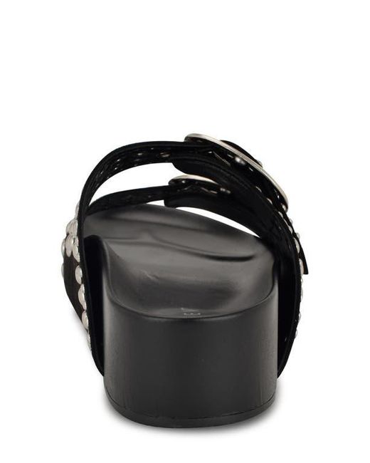 Nine West Black Flinne Studded Platform Sandal