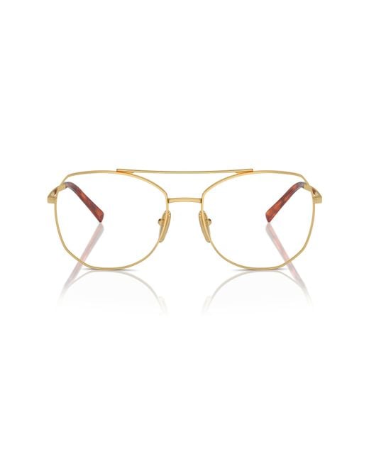 Prada Metallic 56Mm Round Optical Glasses