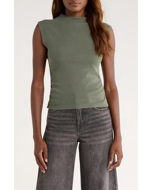 Marine Layer Green Lexi Sleeveless Mock Neck Top