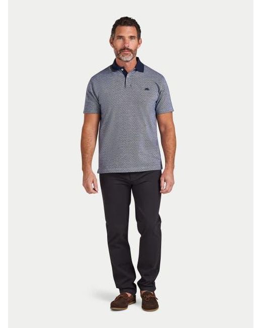 Raging Bull Blue Short Sleeve Dobby Jersey Polo Shirt for men