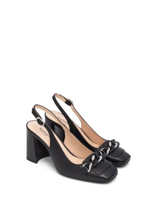 Nero Giardini Black Chain Slingback Pump