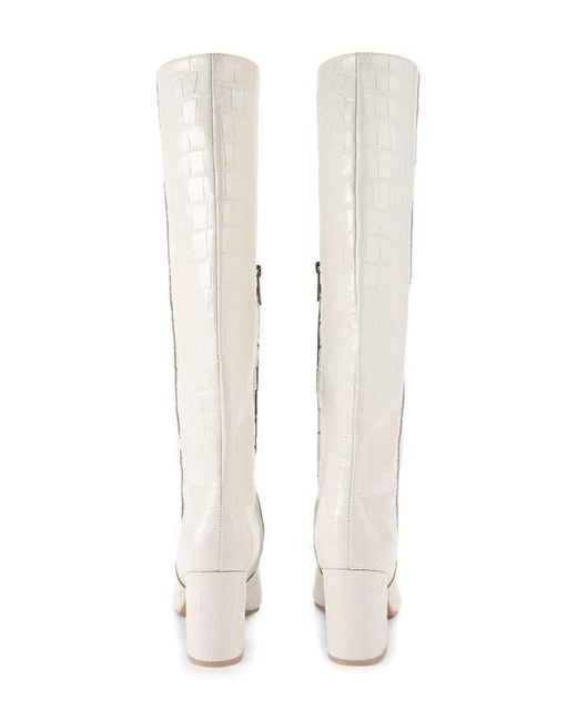 Kurt Geiger White Regent Knee High Boot