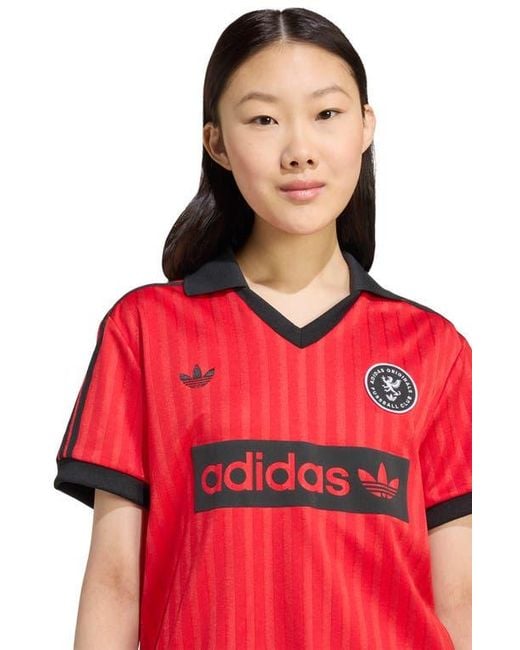 Adidas Red Logo Graphic Soccer Jersey