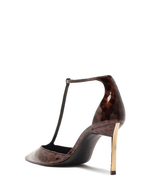 SCHUTZ SHOES White Allure Pointed Toe T-Strap Pump