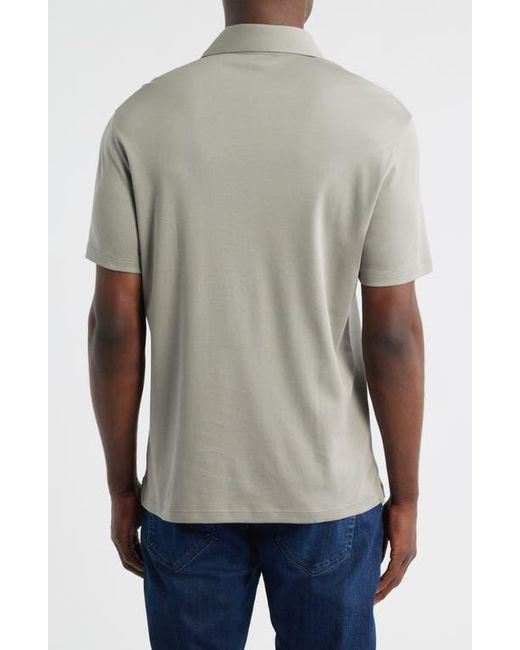 Robert Barakett Gray Georgia Solid Pima Cotton Polo for men