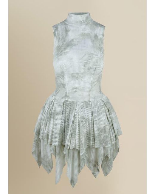 Contessa Mills Blue Bella Printed Piquet Tulle Dress