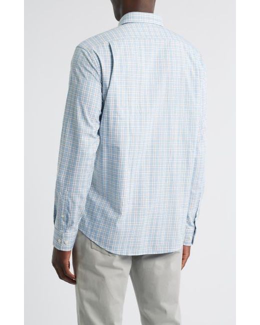 Johnnie-o Blue Ferdinand Plaid Performance Button-Up Shirt for men