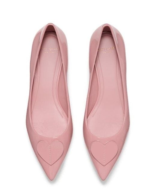 Kate Spade Pink Lover Crinkle Patent Leather Low Pump