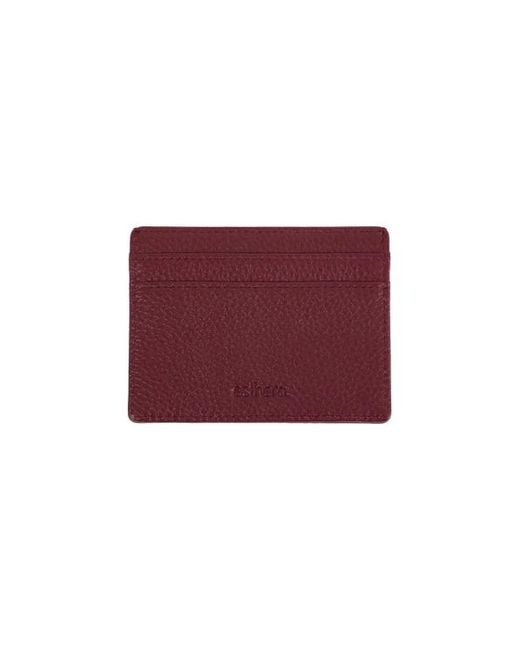 Esterah Red Leather Card Holder