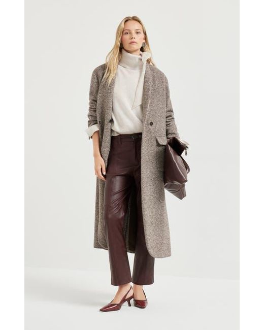 Brunello Cucinelli Red Square Cigarette Trousers