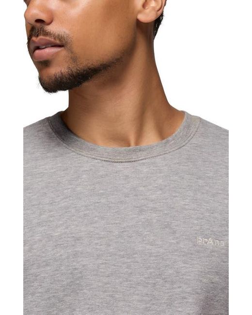 Prana Gray Fleece Crewneck Sweatshirt for men