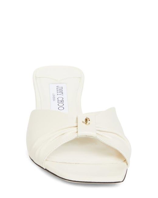 Jimmy Choo White Annika Slide Sandal