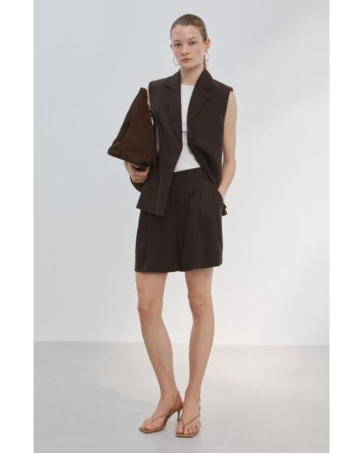 Mango Black Notch Lapel Vest