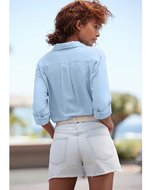 Lascana Blue Button Down Blouse